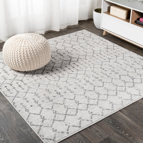 Moroccan HYPE Boho Vintage Diamond Square Area Rug