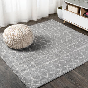 Moroccan HYPE Boho Vintage Diamond Square Area Rug