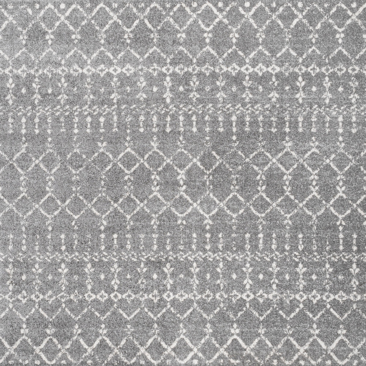 Moroccan HYPE Boho Vintage Diamond Square Area Rug