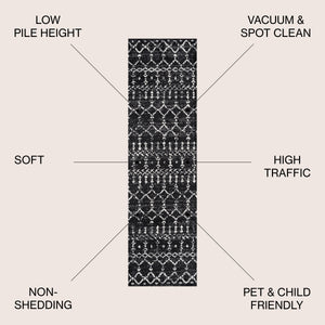 Moroccan HYPE Boho Vintage Diamond Runner Rug