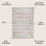Moroccan HYPE Boho Vintage Diamond Area Rug