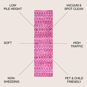 Moroccan HYPE Boho Vintage Diamond Runner Rug