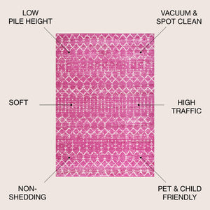 Moroccan HYPE Boho Vintage Diamond Area Rug