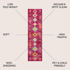 Tribal Love Geometric Runner Rug