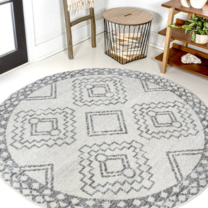 Amir Moroccan Beni Souk Round Area Rug