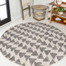 Aisha Moroccan Triangle Geometric Round Area Rug