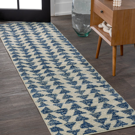 Aisha Moroccan Triangle Geometric Runner Rug