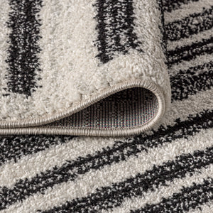 Khalil Modern Berber Stripe Round Area Rug