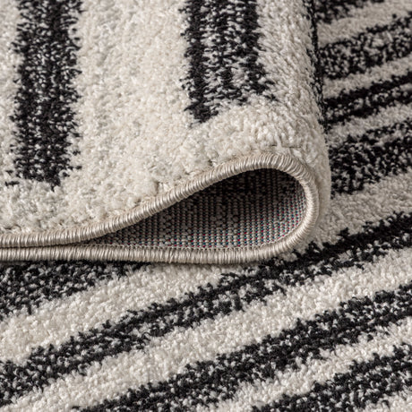 Khalil Modern Berber Stripe Round Area Rug