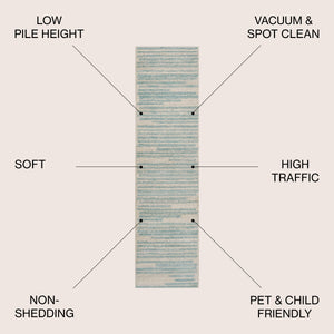 Khalil Modern Berber Stripe Runner Rug