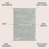 Khalil Modern Berber Stripe Area Rug