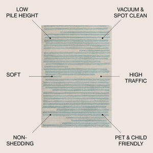 Khalil Modern Berber Stripe Area Rug