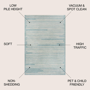 Khalil Modern Berber Stripe Area Rug