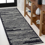Khalil Modern Berber Stripe Runner Rug