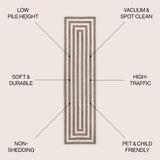Bandol Modern Classic Mitre Stripe Runner Rug