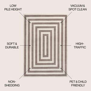 Bandol Modern Classic Mitre Stripe Area Rug