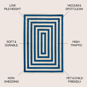 Bandol Modern Classic Mitre Stripe Area Rug