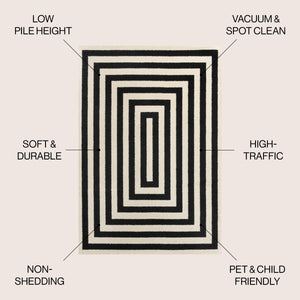 Bandol Modern Classic Mitre Stripe Area Rug