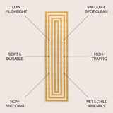 Bandol Modern Classic Mitre Stripe Runner Rug