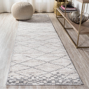 Asilah Moroccan Modern Diamond Runner Rug