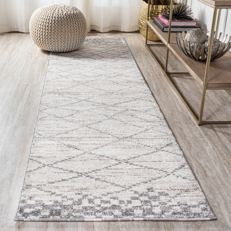 Asilah Moroccan Modern Diamond Runner Rug