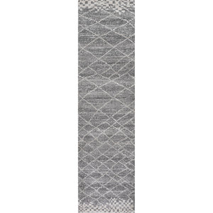 Asilah Moroccan Modern Diamond Runner Rug