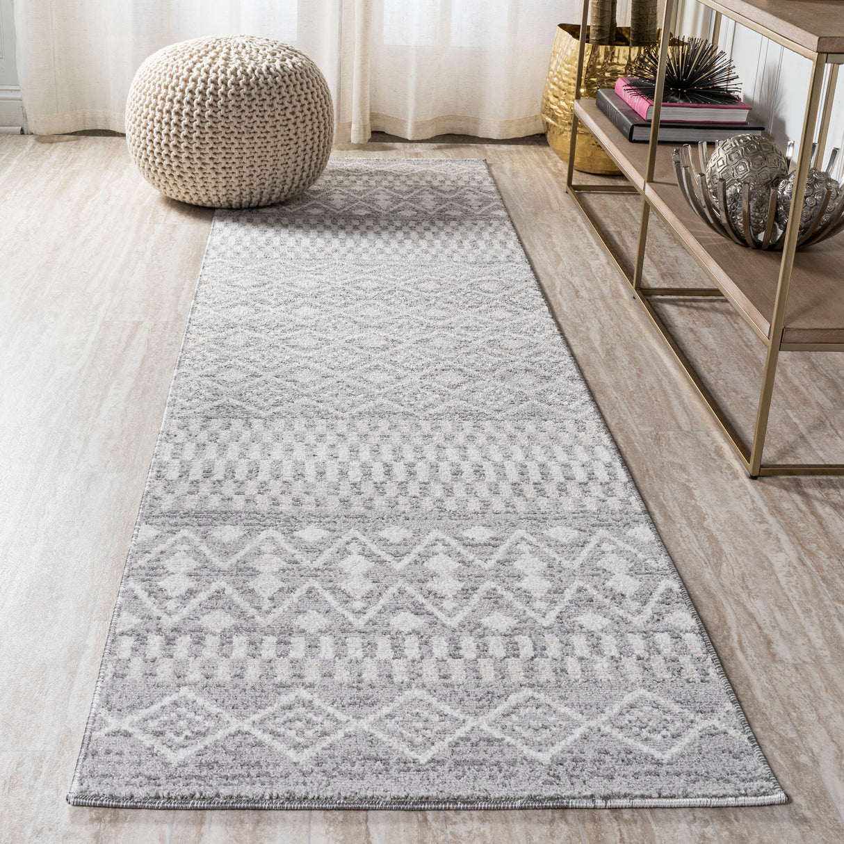 Ifrane Berber Geometric Stripe Runner Rug