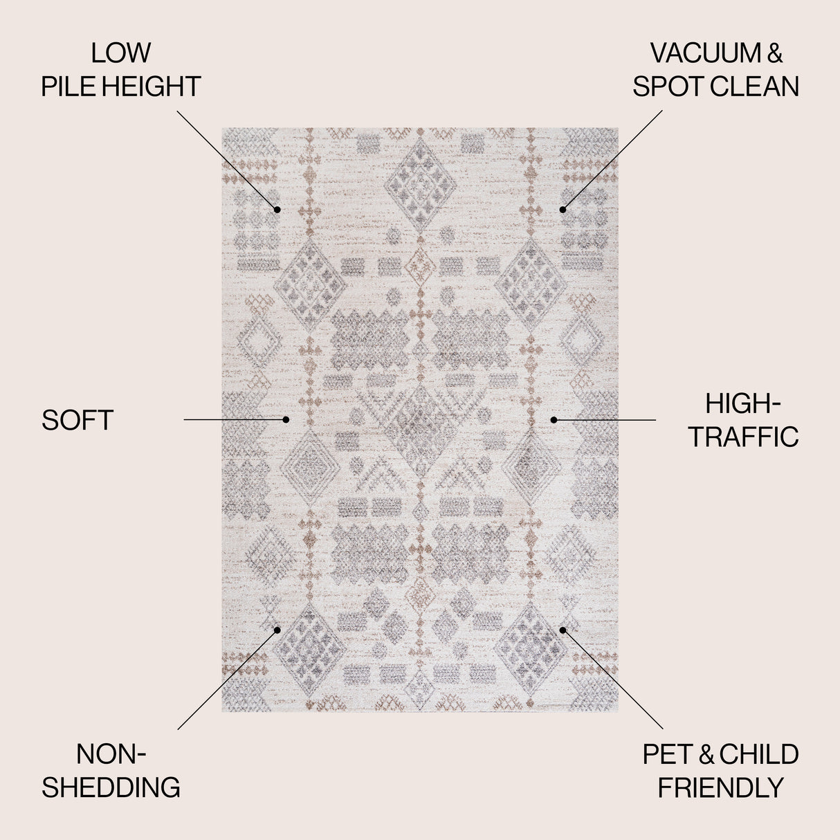 Bhalil Berber Diamond Geometric Area Rug