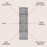 Imlil Tribal Geometric Stripe Runner Rug