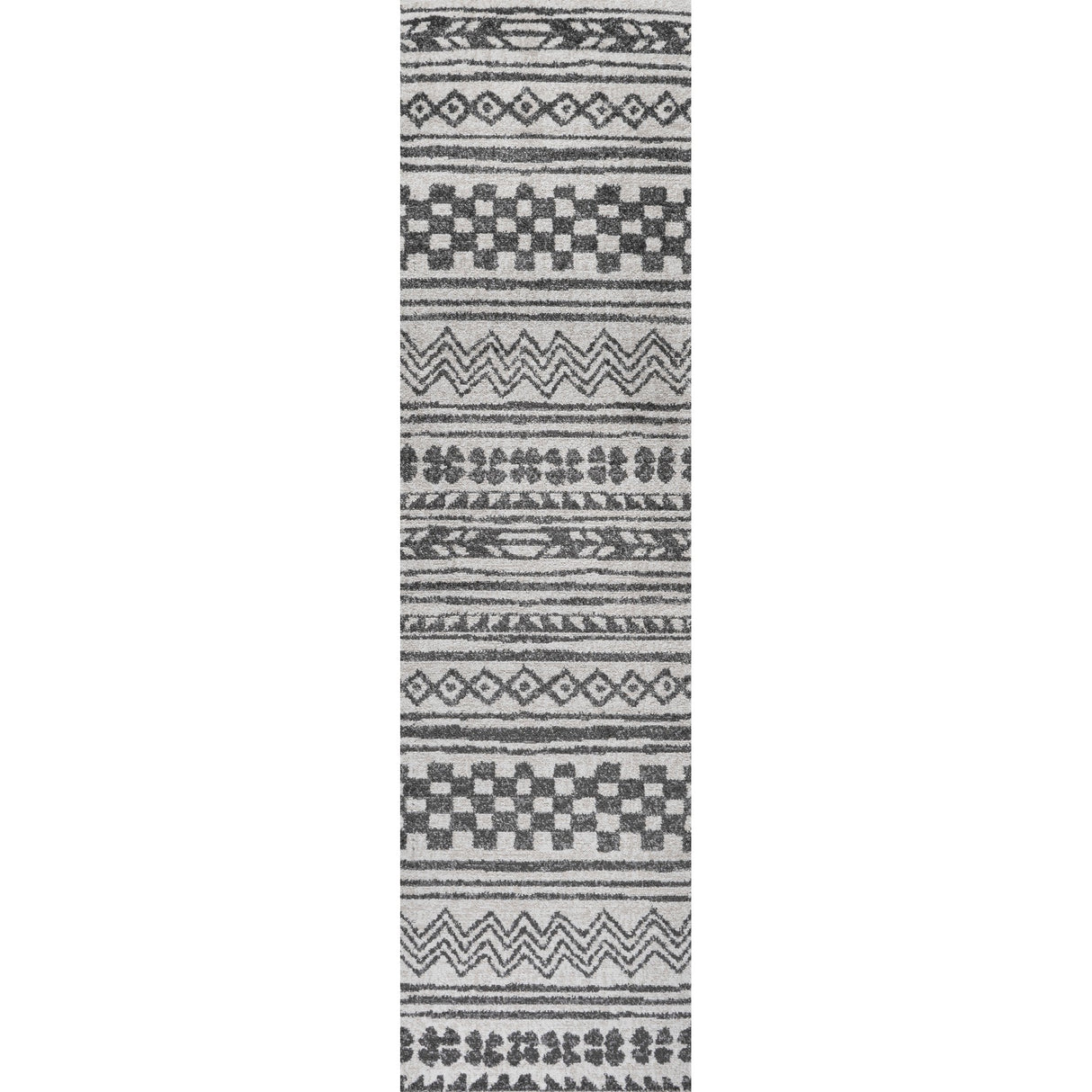 Imlil Tribal Geometric Stripe Runner Rug