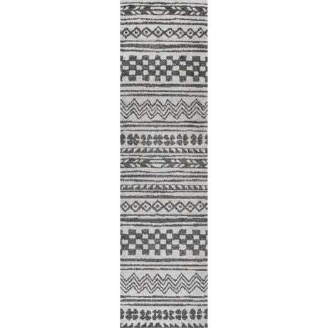 Imlil Tribal Geometric Stripe Runner Rug