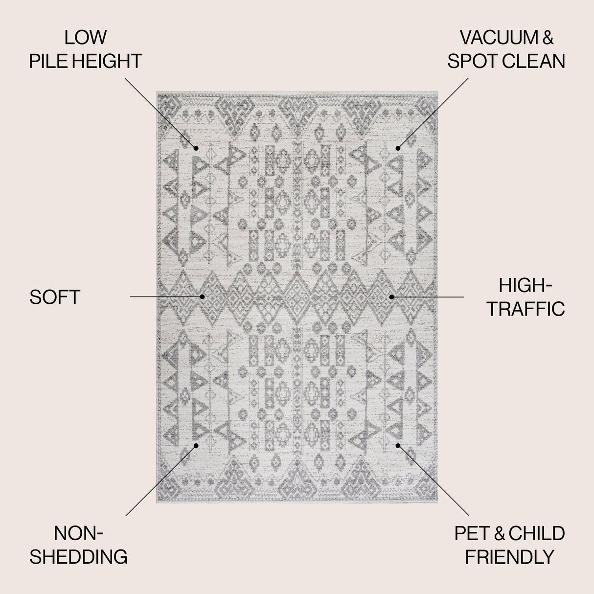 Idris Tribal Diamond Geometric Area Rug