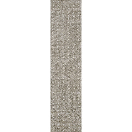 Pele Modern Geometric Dot Shag Runner Rug