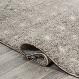 Pele Modern Geometric Dot Shag Runner Rug