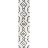 Deia Moroccan Style Diamond Shag Runner Rug