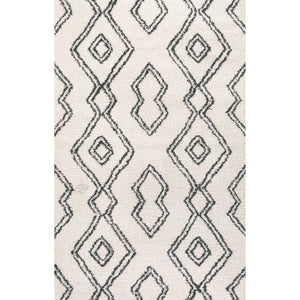 Deia Moroccan Style Diamond Shag Area Rug