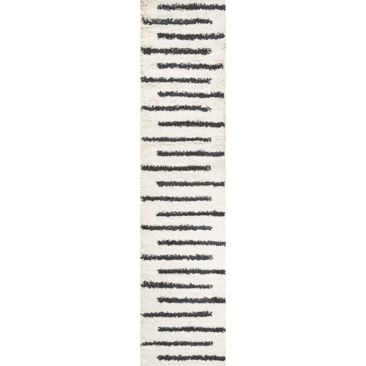 Alaro Berber Stripe Shag Runner Rug