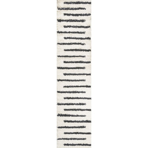 Alaro Berber Stripe Shag Runner Rug