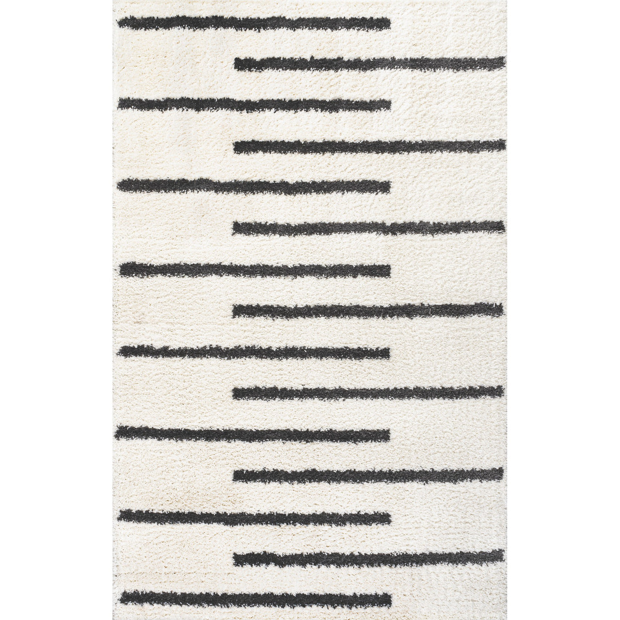 Alaro Berber Stripe Shag Area Rug