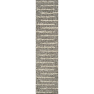 Alaro Berber Stripe Shag Runner Rug