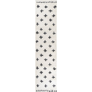 Cristo Berber Geometric Shag Runner Rug