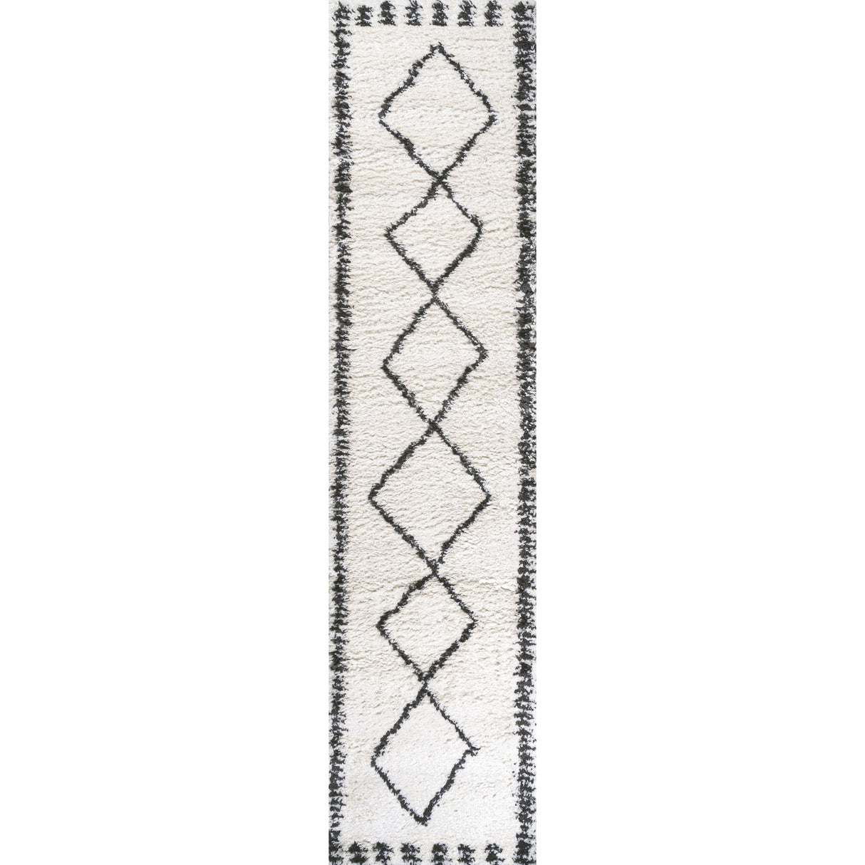 Calvia Moroccan Diamond Shag Runner Rug