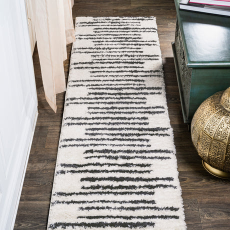 Petra-Stripe-Geometric-Shag-Runner-Rug-Runner-Rugs
