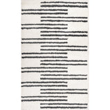 Petra Stripe Geometric Shag Area Rug