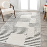 Petra Abstract Stripe Geometric Shag Area Rug