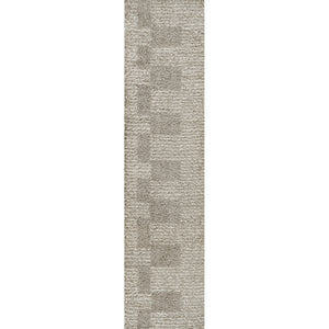 Petra Abstract Stripe Geometric Shag Runner Rug