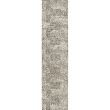 Petra Abstract Stripe Geometric Shag Runner Rug