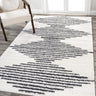 Elm Diamond Stripe Geometric Shag Area Rug