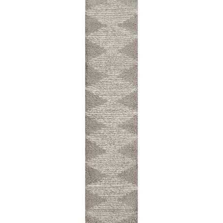 Elm Diamond Stripe Geometric Shag Runner Rug