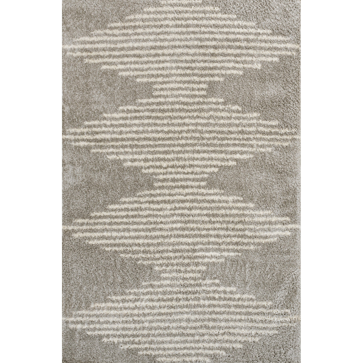 Elm Diamond Stripe Geometric Shag Area Rug